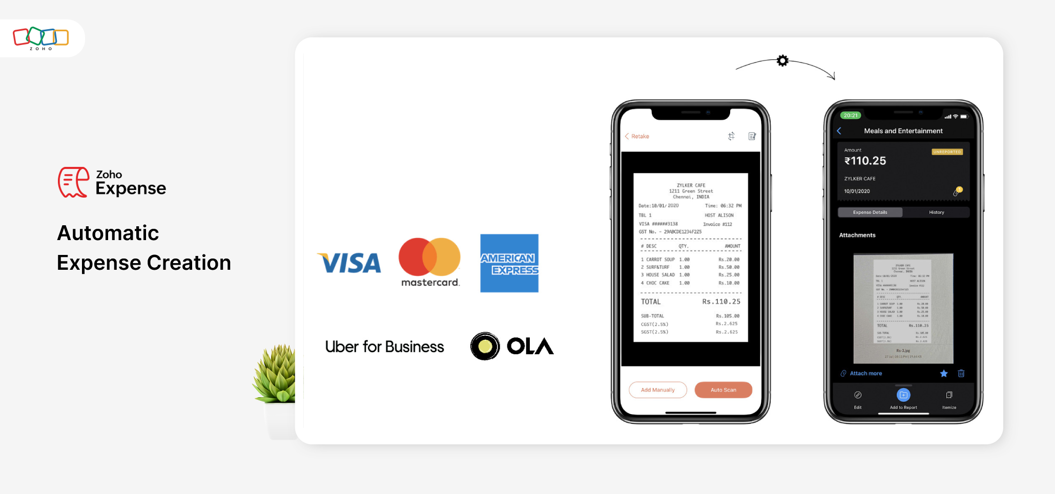 screenshot of Zoho Expense